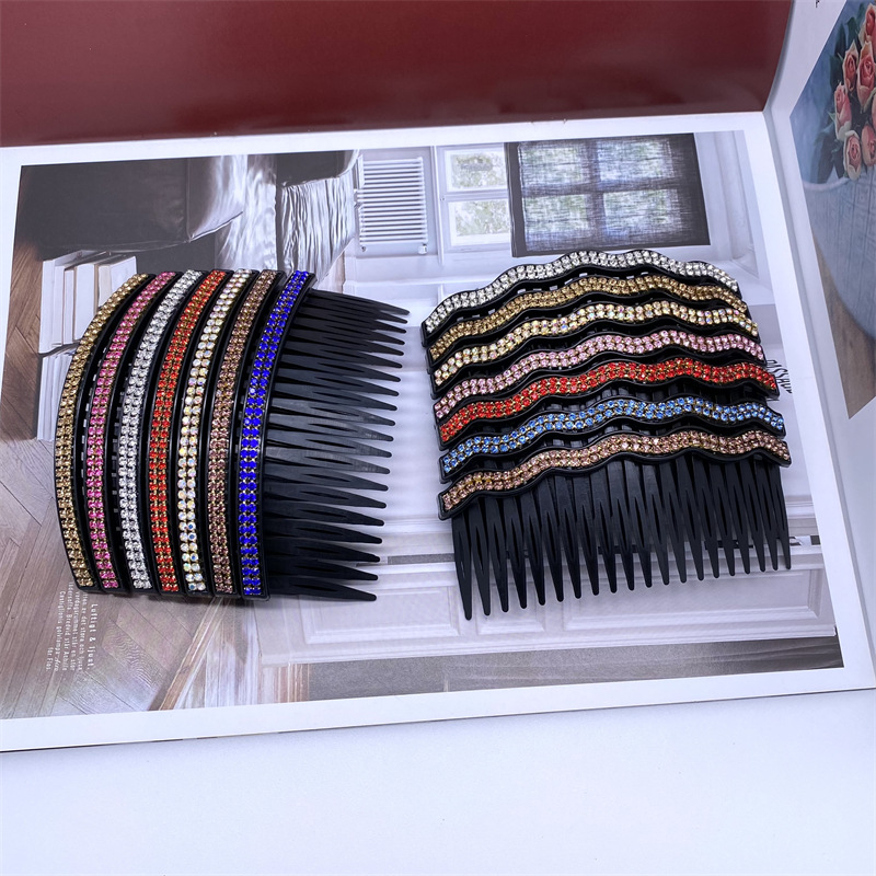 Rhinestone peine grande del pelo peine de plástico 2 yuanes 10 yuanes tienda al por mayor Yiwu accesorios cabeza suministro peine del pelo al por mayor