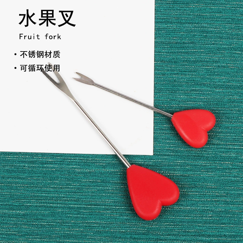 Shunhui сердце вилка для фруктов вилка из нержавеющей стали десертная шоколадная вилка аксессуары для шоколадной печи вилка для торта