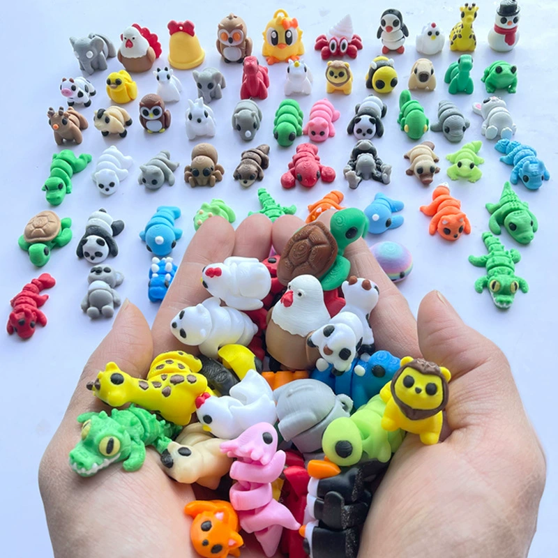 Трансграничный бестселлер: 3D-печатная красочная подвижная фигурка милого дракона, миниатюрная игрушка-антистресс, развивающая игрушка-мультяшка