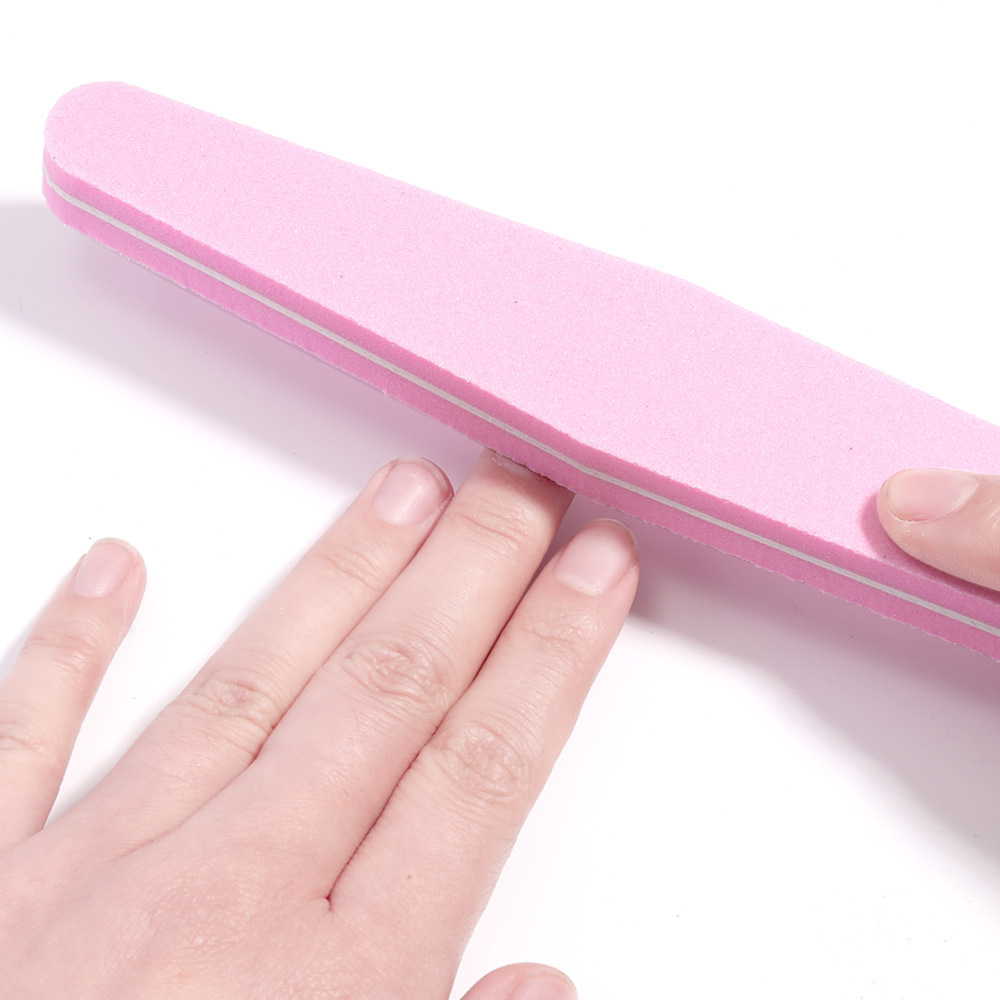 Tira de pulido de uñas de doble cara tira de frustración gruesa manicura esponja de diamante herramienta de frotamiento de uñas accesorios fábrica al por mayor