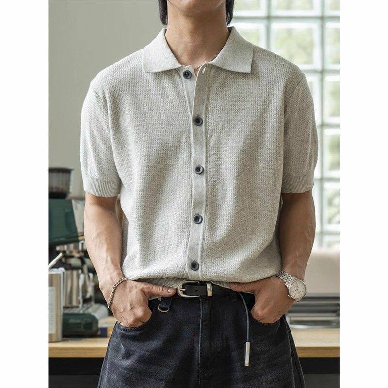 Camisas de polo de manga corta, camisetas de punto, camisetas comerciales de hielo, camisetas de verano, fábrica transfronteriza al por mayor