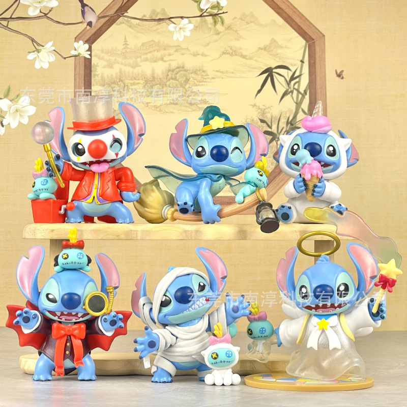 クロスボーダー面白いスティッチフィギュアハロウィンスティッチ人形ブラインドボックスガシャポン人形マシン装飾品卸売ドロップシッピング|undefined