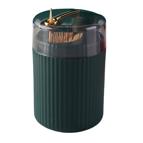 Boxed home push-type automatic pop-up toothpick box creative storage box light luxury style living room electroplated toothpick bucket