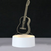 LED guitar, seven-coloured touch night light, creative atmospheric table lamp, suitable for import, 3D, creative gift