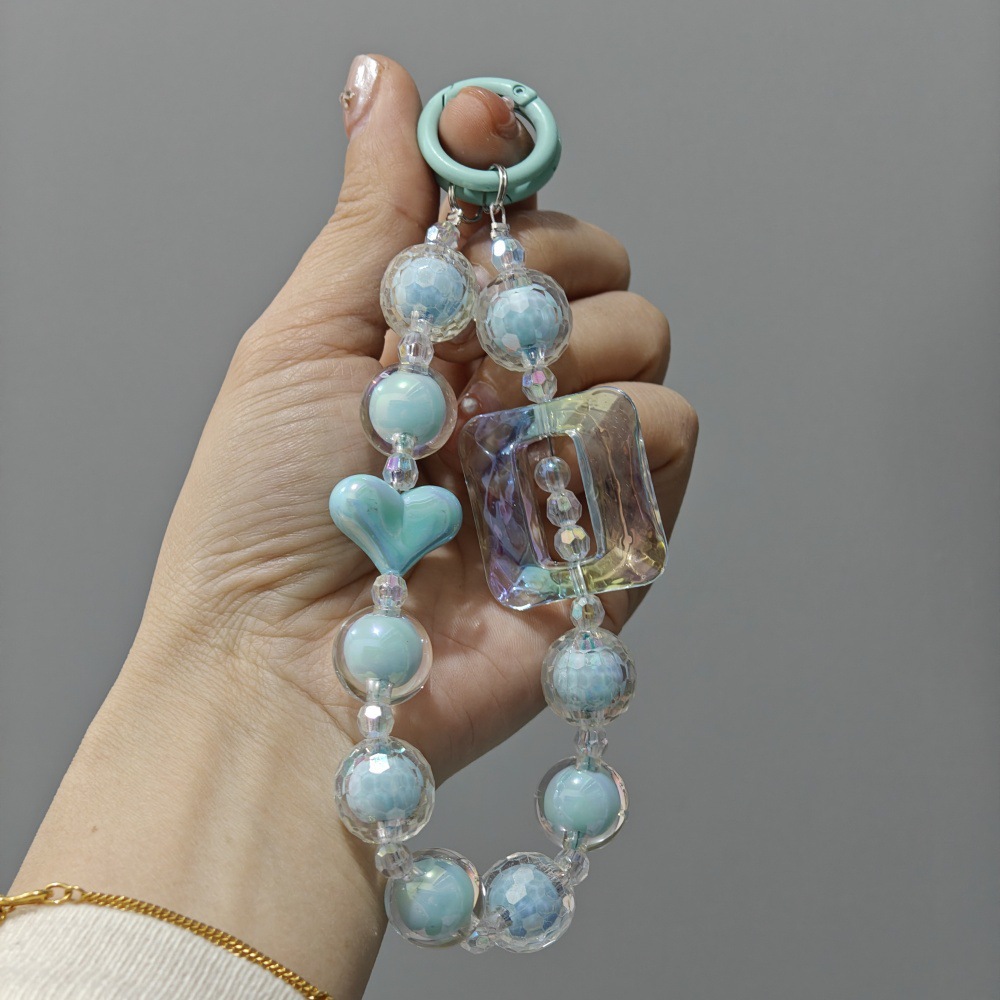 Cuentas prismáticas de marco generoso azul (sin espaciador)