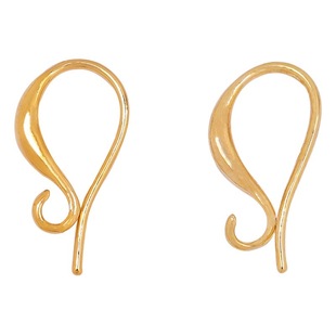 Color-retaining copper plated 18K real gold U-shaped ear hook thickened ear hook 9-shaped decanter ear hook DIY earrings accessories