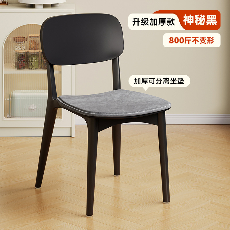塑料椅子加厚家用餐椅靠背椅餐桌椅出租房用新款商用餐厅吃饭凳子|undefined