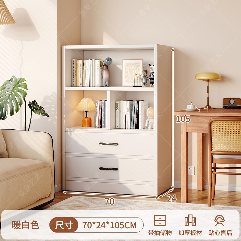 Estante de libro estante de piso moderno hogar contra la pared sala de estar almacenamiento y exhibición armario de almacenamiento con tipo cajón estante de libro vertical