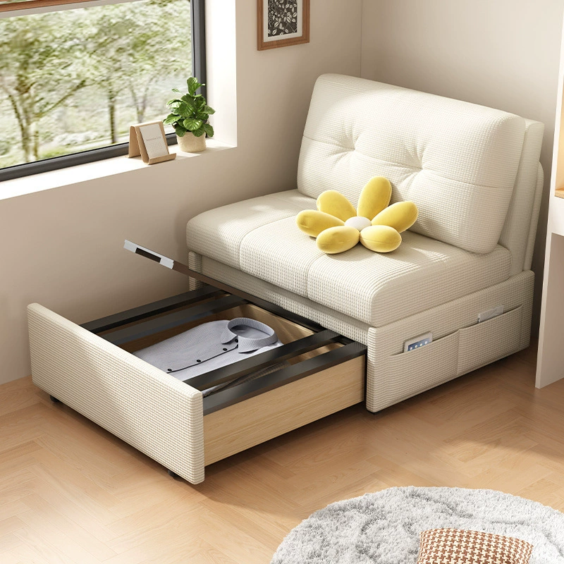 Диван-кровать, двуспальный, одиночный, для учебы, для маленькой квартиры, многофункциональный, для гостиной, складной, для интернет-знаменитостей, выдвижной, для балкона, деревянный дом