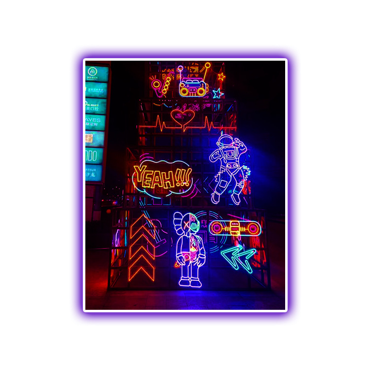 跨境专供led霓虹灯发光字广告牌外贸霓虹户外open牌酒吧装饰招牌