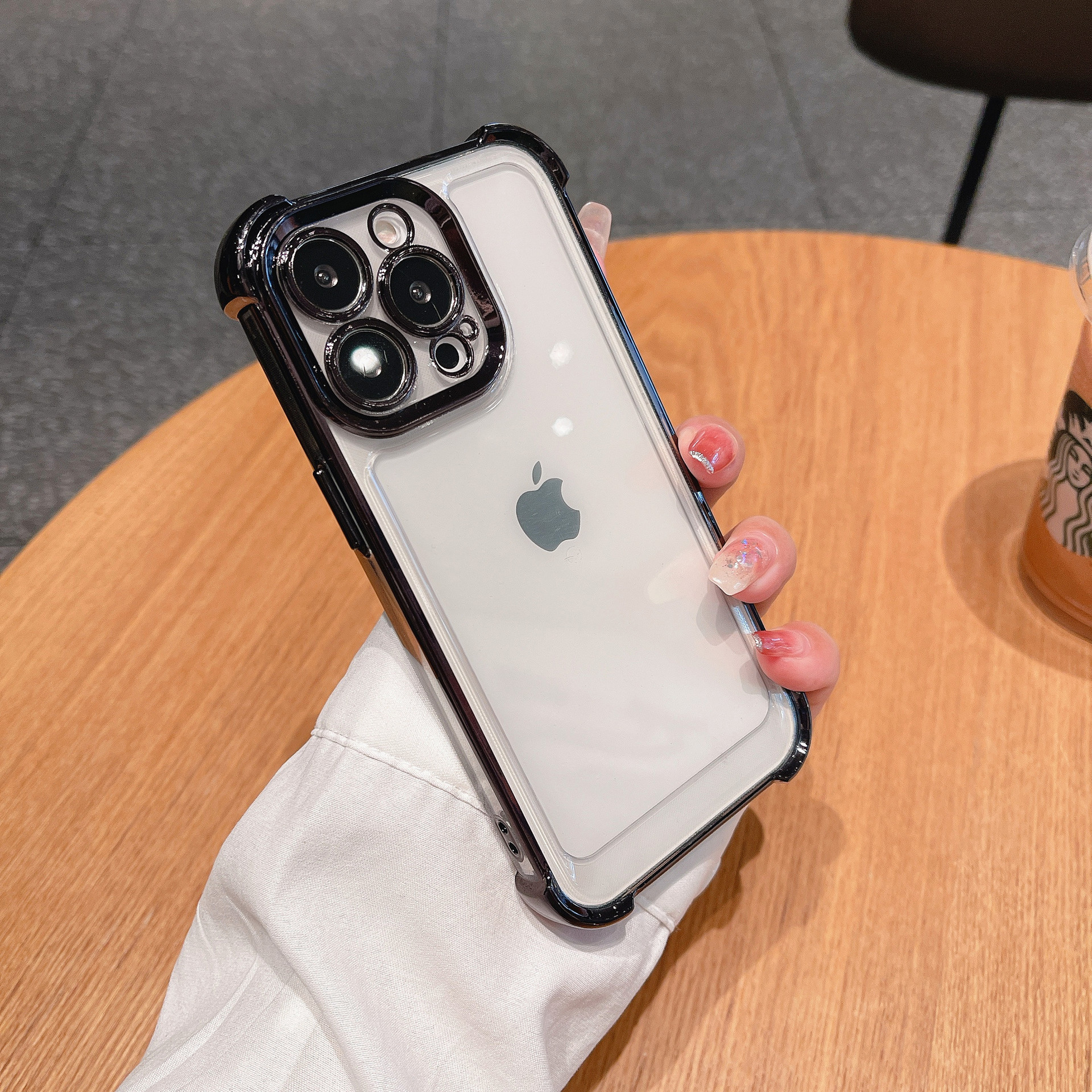 Funda Protectora para iPhone 16, con Protección Anticaídas en las Cuatro Esquinas, Carcasa Rígida Magnética con Airbag Electrochapado para Apple 15 PROMAX