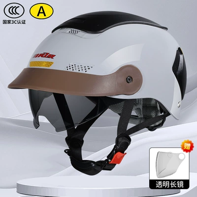 half helmet men and women — Motosiklet kaskı (dəbilqə) - zero-sense-skylight-cool-gray-transparent-long-mirror