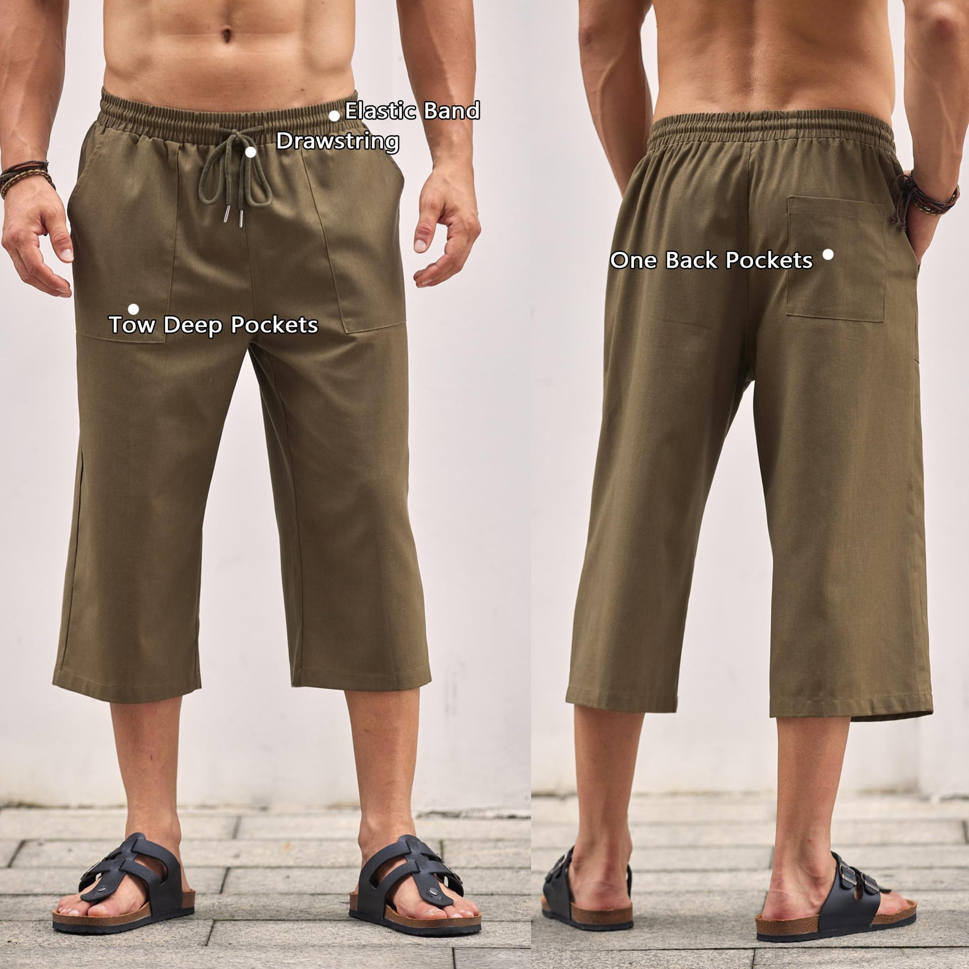 Herren Freizeithose Mit Kordelzug Für Strand Und Yoga_voghion.com