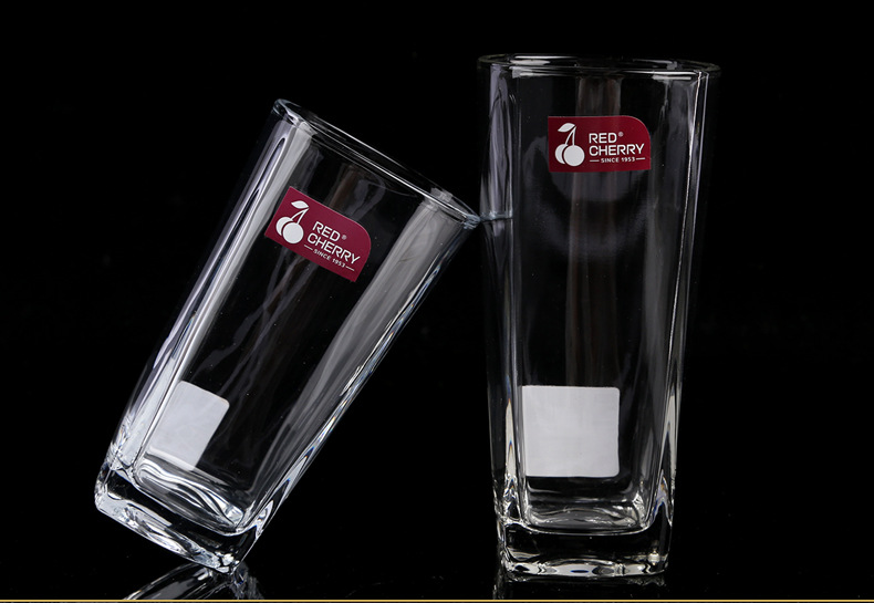 厂家塔斯曼水杯透明四方啤酒杯批发 多规格家用喝水杯四角玻璃杯详情4