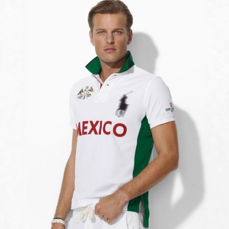 Cross-Border Summer Men's Polo Shirt Lapel Embroidered Malaysian National Style Casual Large Size Top Men's Short-Sleeved T-Shirt