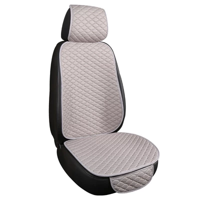 Whole Car – Seat cushion, seat cover - xiaoling-hemp-elegant-gray-single-seat-with-cap