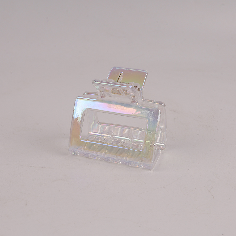 智贝SKU图_8韩国ins夏季人鱼姬镭射抓夹简约透明大号
