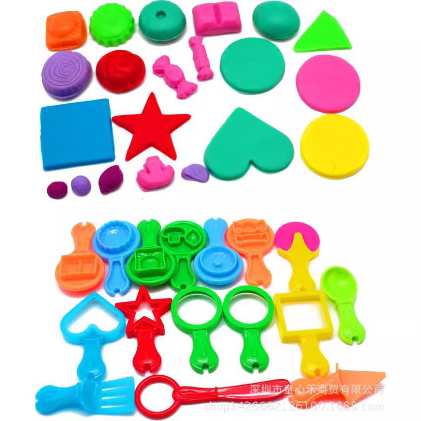 Manual del estudiante Clase de arcilla de color haciendo en forma de corazón redondo cuadrado cuchara triángulo arcilla molde herramientas 15 piezas de suministro transfronterizo