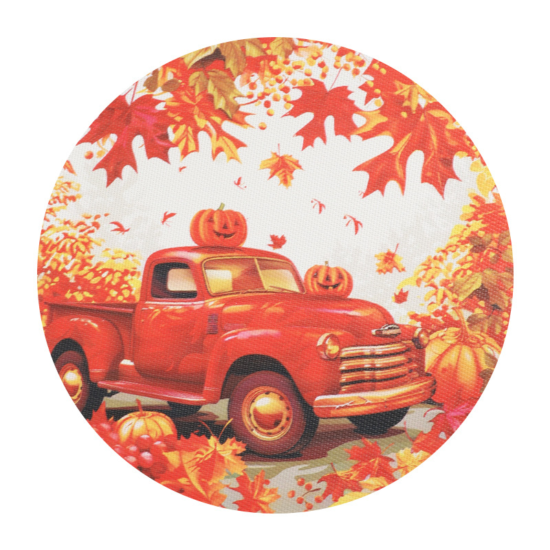 Selección de colección de primavera de PVC impresa almohadilla de decoración de escritorio cocina almohadilla de aislamiento térmico almohadilla de platos de calabaza estudiantes