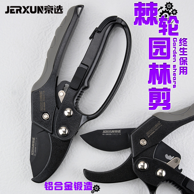 京选棘轮花剪园林园艺大剪刀省力修枝剪树枝剪刀剪子果树摘果水果