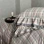 格子色织浪漫法式四件套
