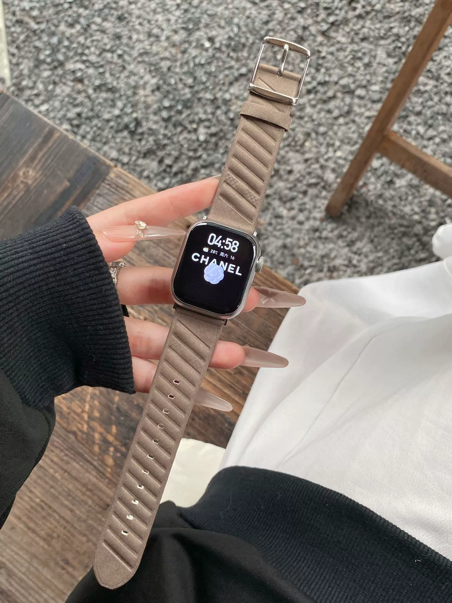 Для Apple Watch 10-го поколения, ремешок со скошенной полосой, кожаный ремешок для iWatch