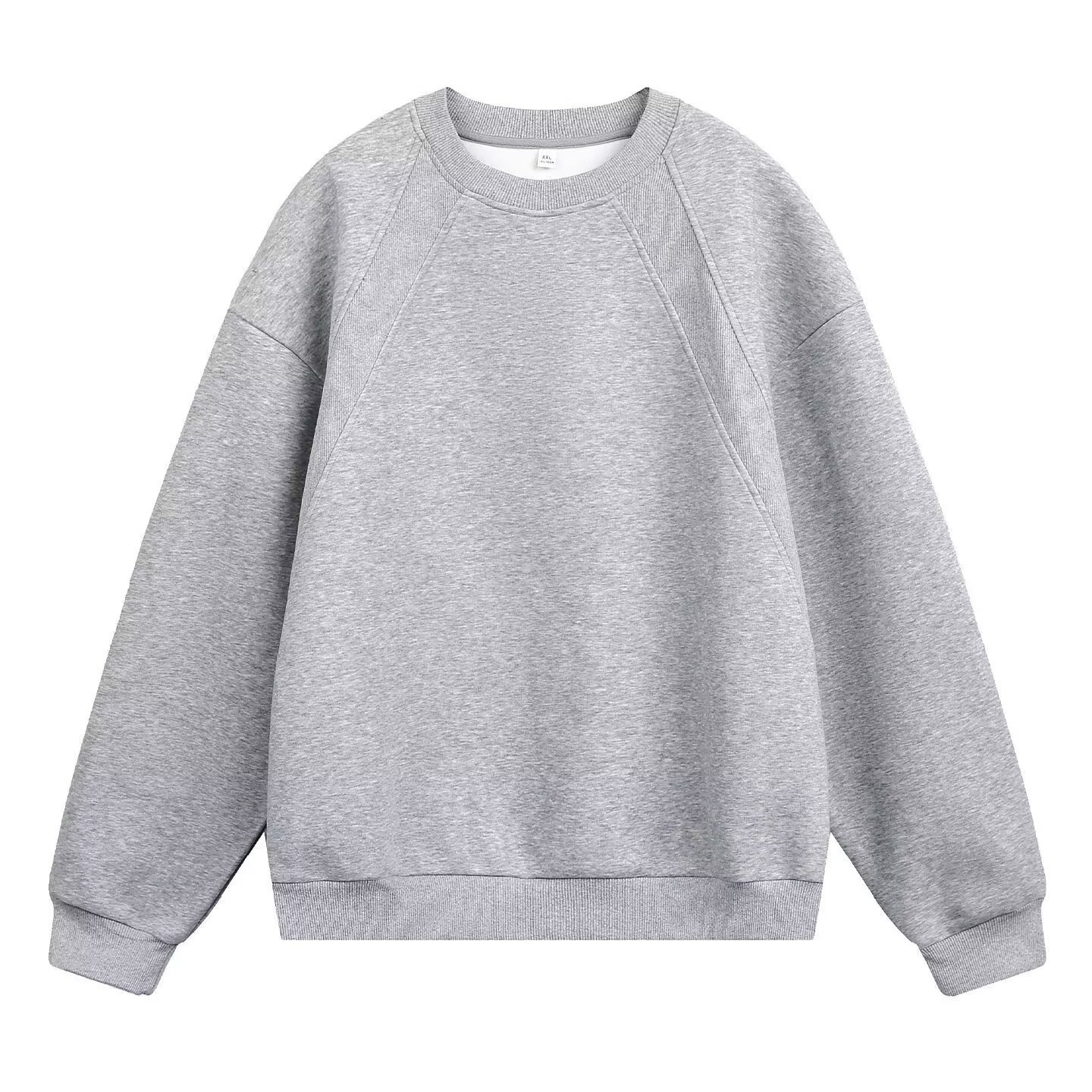 2025 Autumn New Sweater Men's Crew Neck Splicing Trendy No Hat High Sense Loose_voghion.com