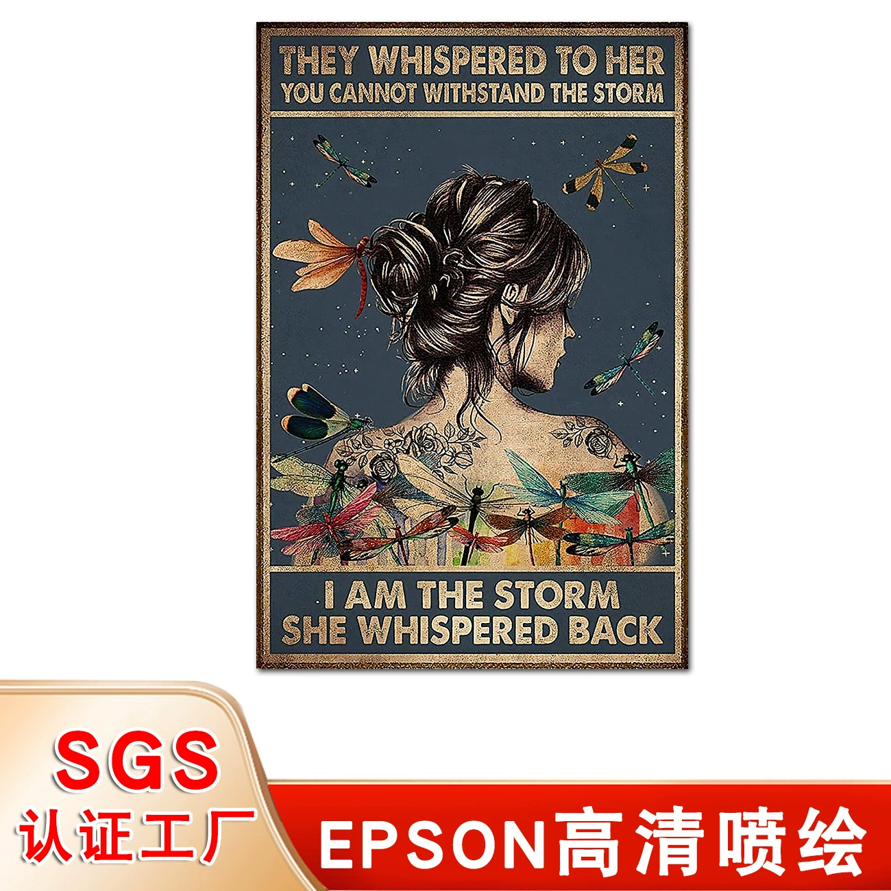 Amazon is hot, I am a storm female bedroom hanging painting inspirational canvas painting Boshia living room decorative painting