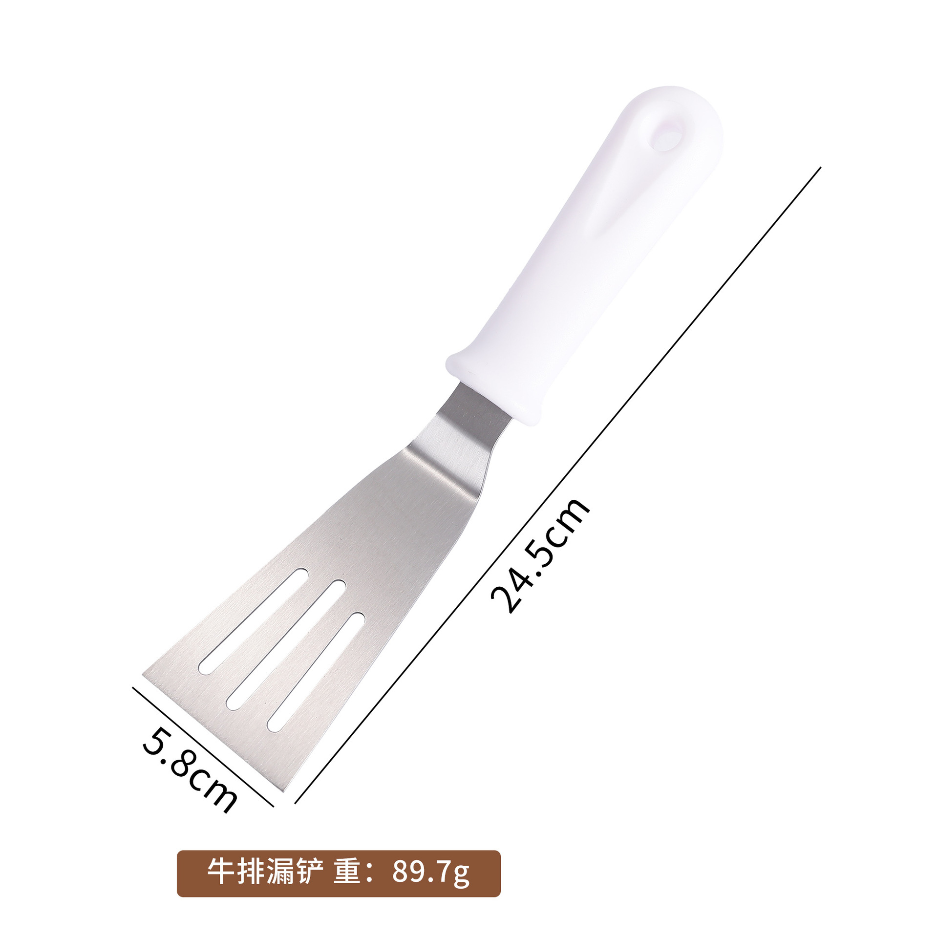 Espátula de Barbacoa de Acero Inoxidable con Mango PP para Cocina y Exterior