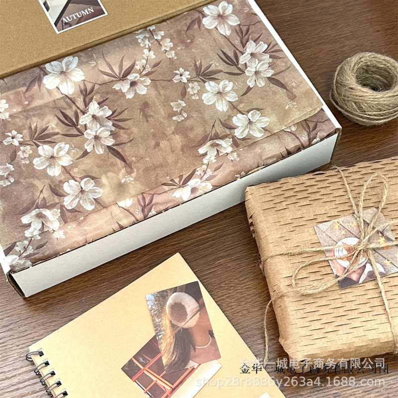 レトロ風茶色包装紙diy生花プレゼントシドニー紙緩衝防振ハニカム紙小カード包装材料|undefined