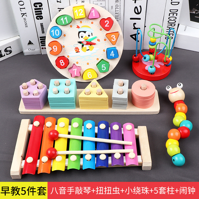 子供の子供の八音の手は小さい木琴の12ヶ月の音楽器の1-2-3歳の赤ちゃんの益智の早教のおもちゃを叩きます。|undefined