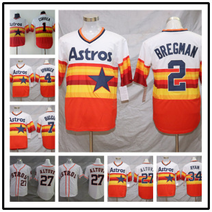 Foreign Trade Baseball Uniform Jersey Astros Men's Embroidered Fans Edition Elite Baseball Jersey