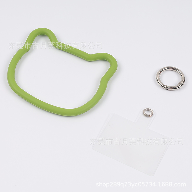 고양이귀 실리콘 팔찌 - 그래스 그린