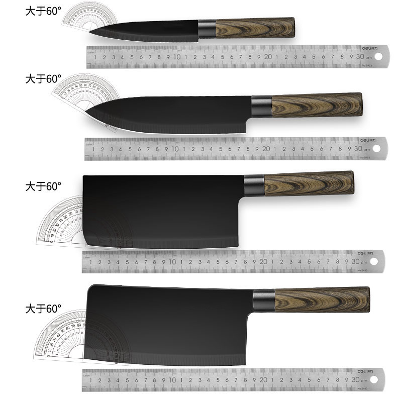 Cuchillos de hoja negra anti-oxidable transfronterizos cocina cocinero doméstico Amazon conjunto completo de herramientas de cocina