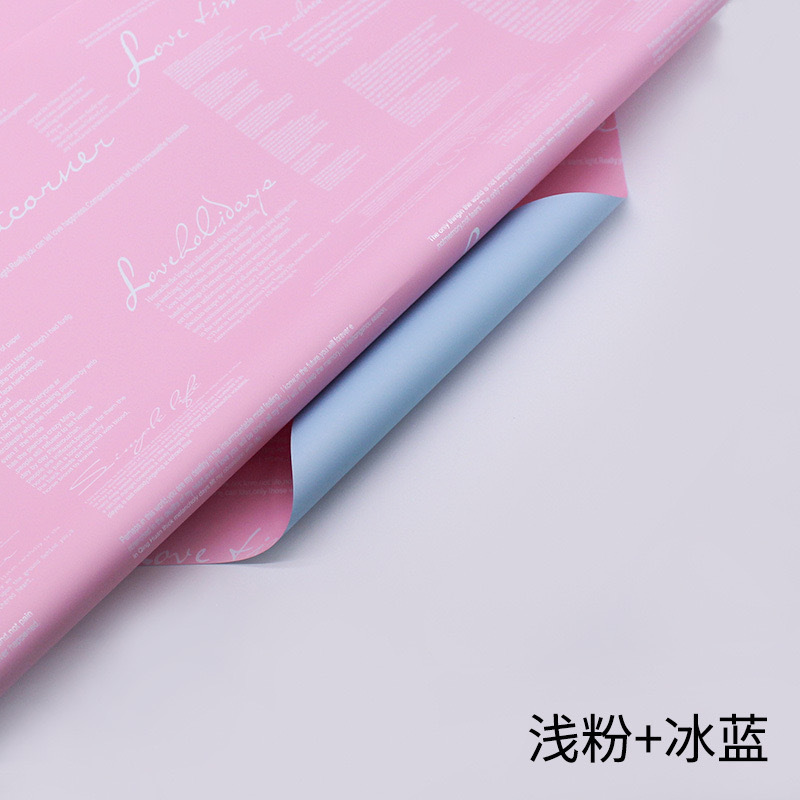 Papel de Envolver Rosa Estilo Coreano Plástico BOPP Impermeable para Ramo de Flores