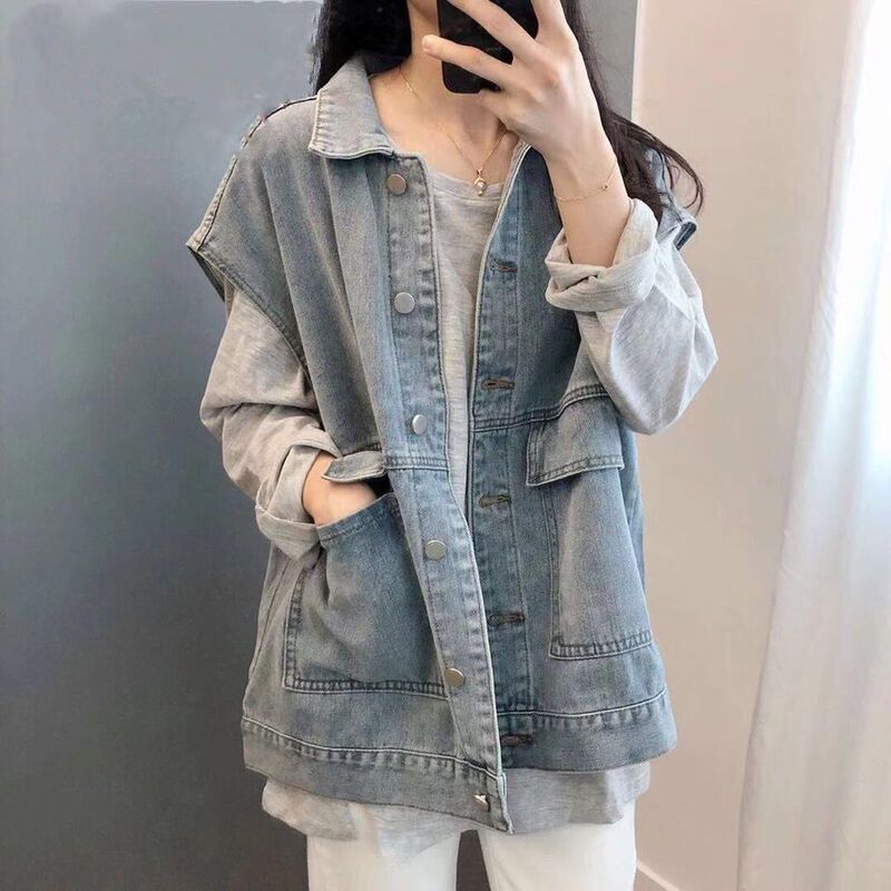 2026 Sleeveless Denim Vest for Women, Korean Style, Versatile Student Fashion, Trendy Influencer Vest Jacket