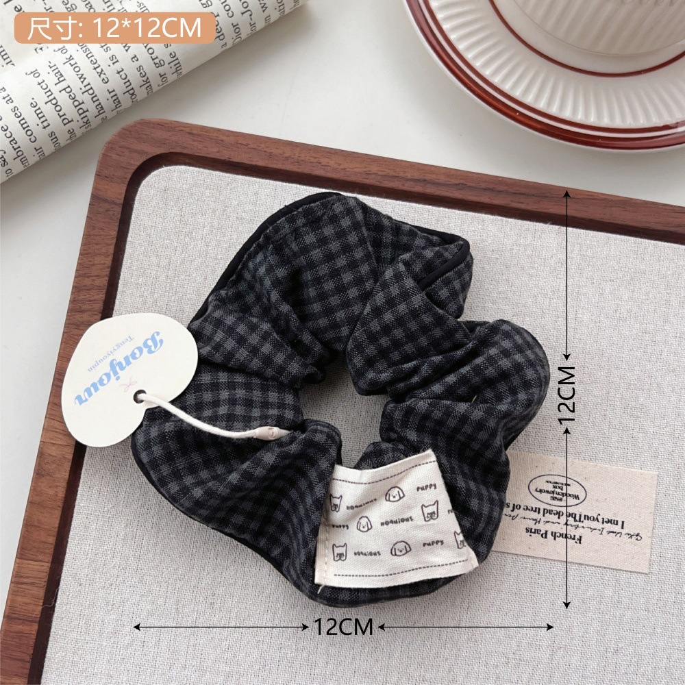 Verano refrescante bowknot encaje intestino grueso anillo para el cabello niña estilo pastoral sentido de alta calidad bola grande cuerda para el cabello