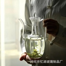 仿宋手执壶厂家直销耐热玻璃温酒壶花茶壶高硼硅玻璃煮茶壶绿茶壶