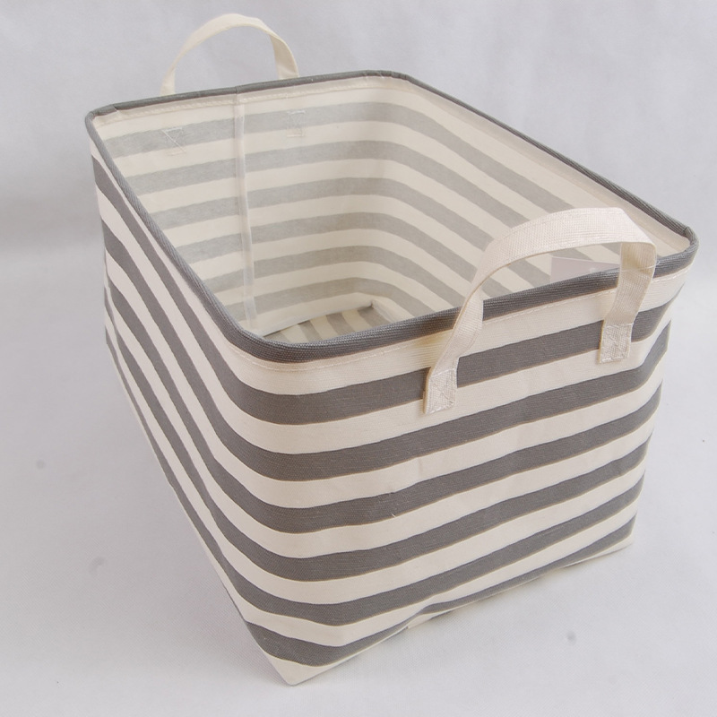 帆布收纳筐宿舍卧室脏衣篓带提手大容量杂物收纳筐厂家供应