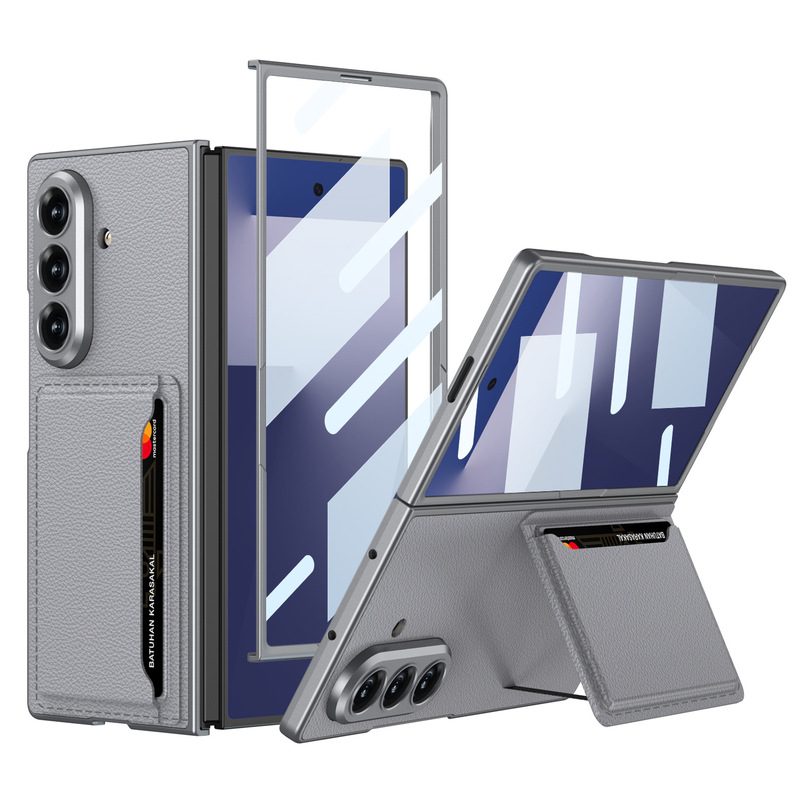 Samsung Z Fold7 携帯電話ケース カードホルダー プレーンレザー ビジネス折りたたみスクリーン 超薄型 Fold 7 保護カバーに適しています。|undefined