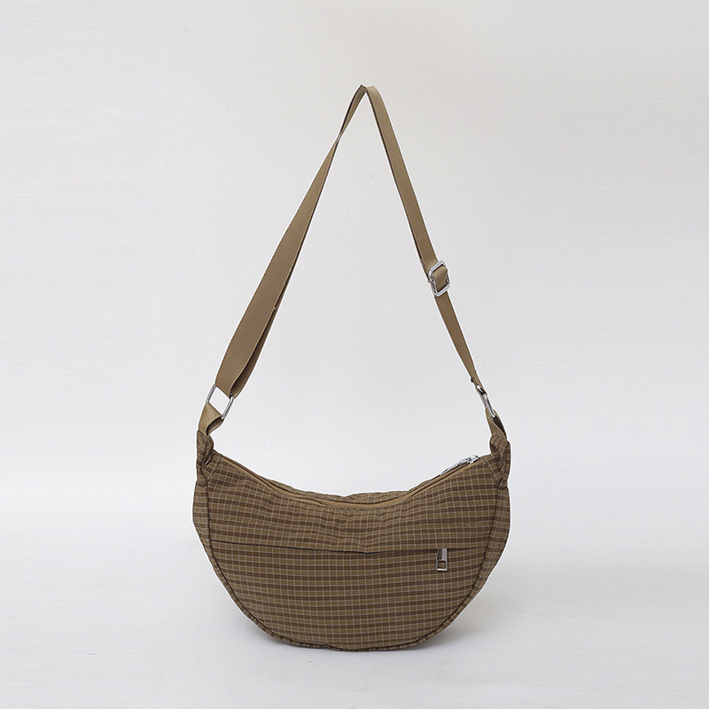 Bolso de mujer Waffle Nylon bolso de medio mes bolsa casual de moda versátil gran capacidad de hombro mochila bolso de bolsas image 9
