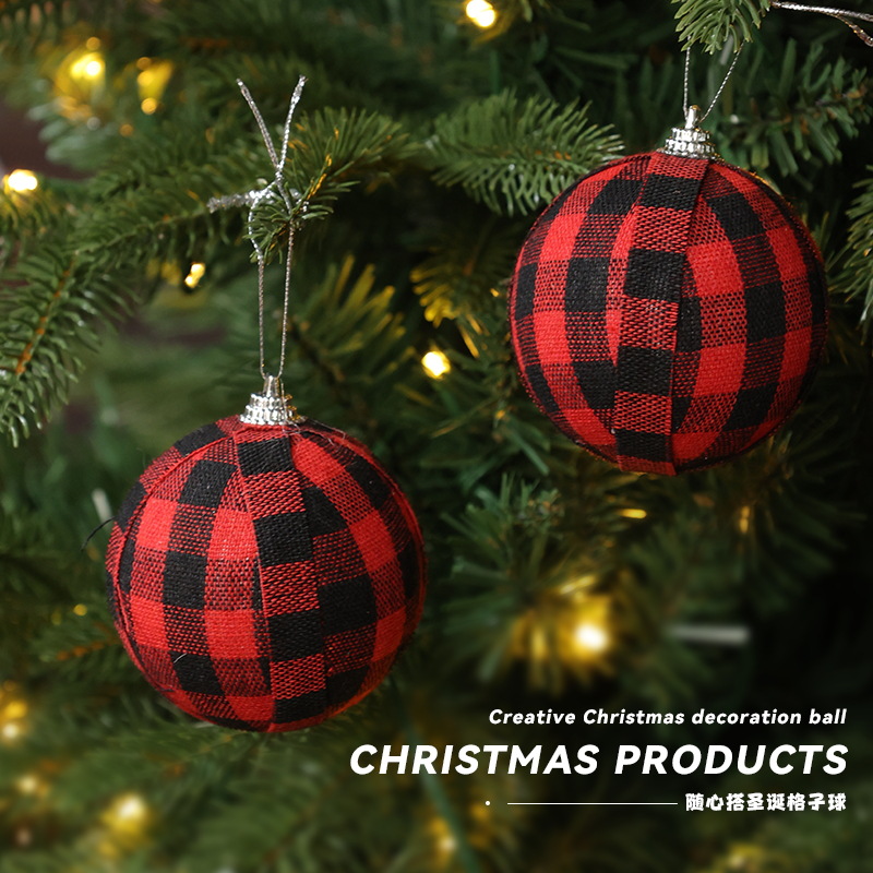 Punto transfronterizo juego de bolas de Navidad galvanoplastia de plástico caja de regalo de bolas pintadas a mano colgante de árbol de Navidad bola colgante de ambiente navideño