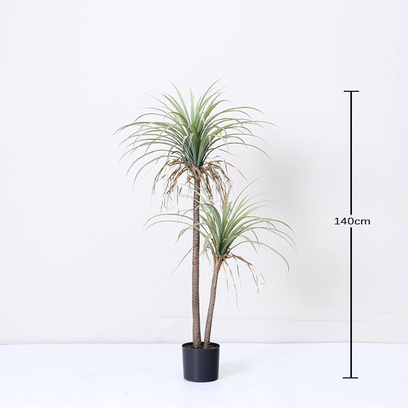 Planta de simulación árbol de yuca árbol falso en maceta cola de fénix grande agave decoración de paisaje de hotel decoración planta verde de simulación