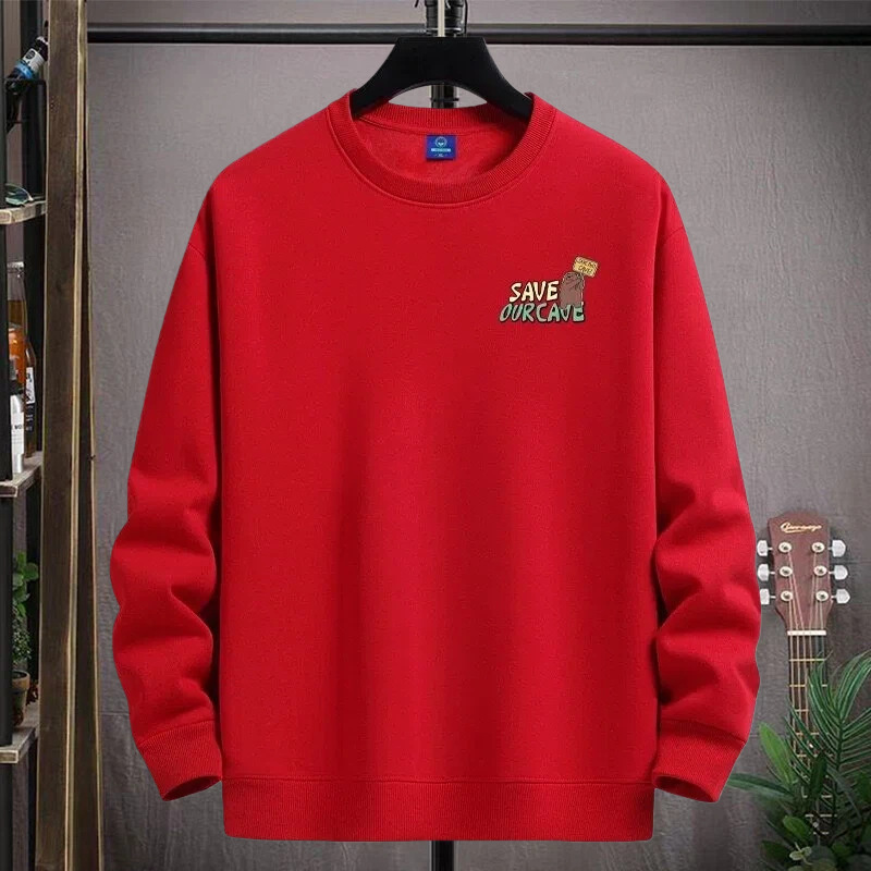 320g spring and autumn round-neck sweatshirt for men, young students' casual sports t-shirt, trendy men's top 320g spring and autumn round-neck sweatshirt for men, young students' casual sports t-shirt, trendy men's top