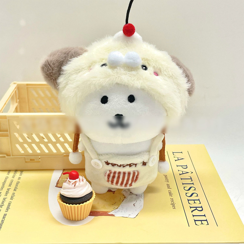 Self-Deprecating Bear Doll Clothes Accessory, Wang Cai Afternoon Tea Bite-Sized Hamburger Plush Toy, 13cm Self-Deprecating Bear Dress-Up Self-Deprecating Bear Doll Clothes Accessory, Wang Cai Afternoon Tea Bite-Sized Hamburger Plush Toy, 13cm Self-Deprecating Bear Dress-Up