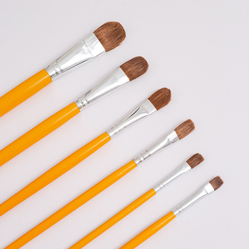 Art Student Wolf Hair Oil Painting Brush Watercolor Acrylic Watercolor Paint Round Head Painting Brush Set Brush Factory Wholesale 