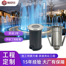 LED水下地埋灯1W不锈钢埋地灯嵌入式台阶灯地脚灯小射灯防水节能