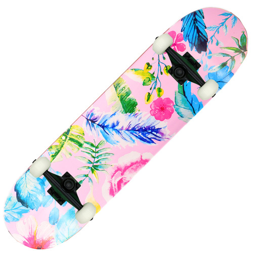 Wholesale adult and children four-wheeled skateboard double kick maple wood unisex beginners youth street and highway skateboards