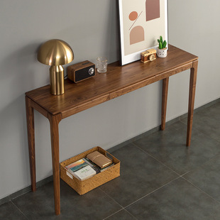 Wholesale Nordic Solid Wood Console Table Modern Simple Black Walnut Wood Table Table New Chinese Style Table Japanese Style
