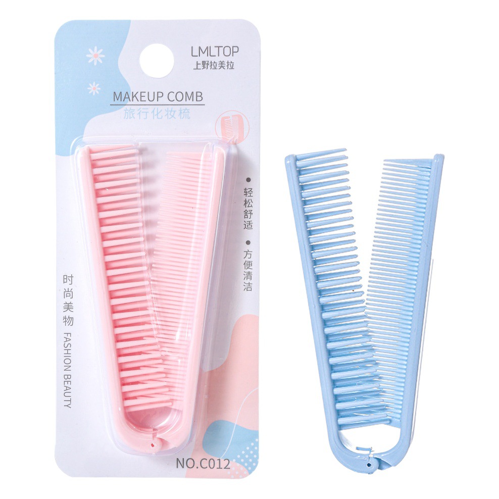 LMLTOP Plegable en forma de V viaje peine especial peluquería peine de plástico peine suave peine alisado peine rizado peine C012